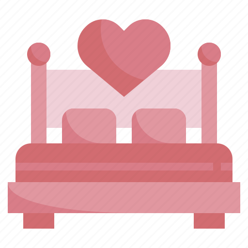 Double, bed, bedroom, love, romance, furniture icon - Download on Iconfinder