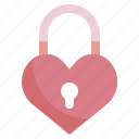 padlock, heart, security, love, key