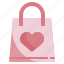 shopping, bag, heart, commerce, lovez 