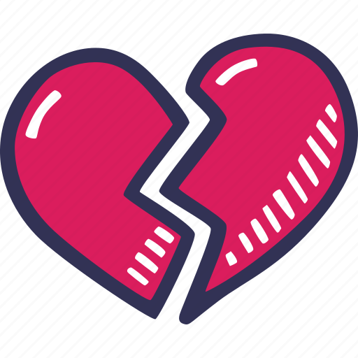 Broken, feelings, heart, love, romantic, valentines, valentines day icon - Download on Iconfinder