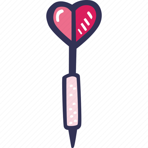 Dart, feelings, love, romantic, valentines, valentines day icon - Download on Iconfinder