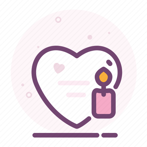Candle, heart, love, romantic, valentine icon - Download on Iconfinder