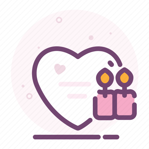 Candles, heart, light, love, romantic, valentine icon - Download on Iconfinder