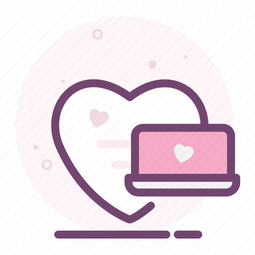 Computer, heart, laptop, love, romantic, valentine icon - Download on Iconfinder