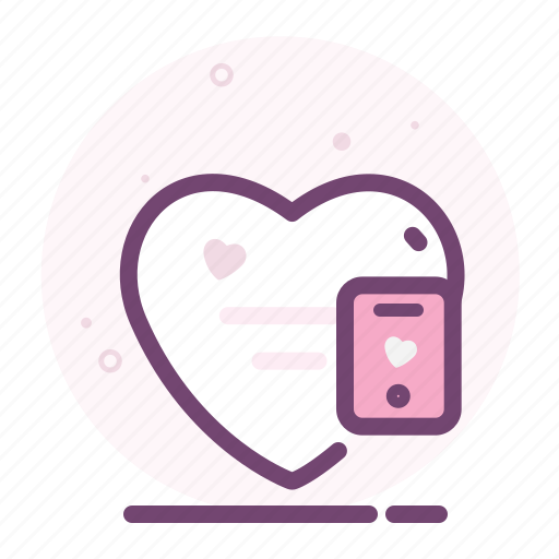 Communication, heart, love, mobile, phone, romantic, valentine icon - Download on Iconfinder