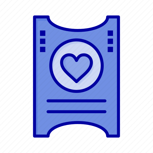 Heart, love, ticket, wedding icon - Download on Iconfinder