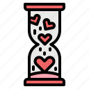 hourglass, love, romance, time, valentines