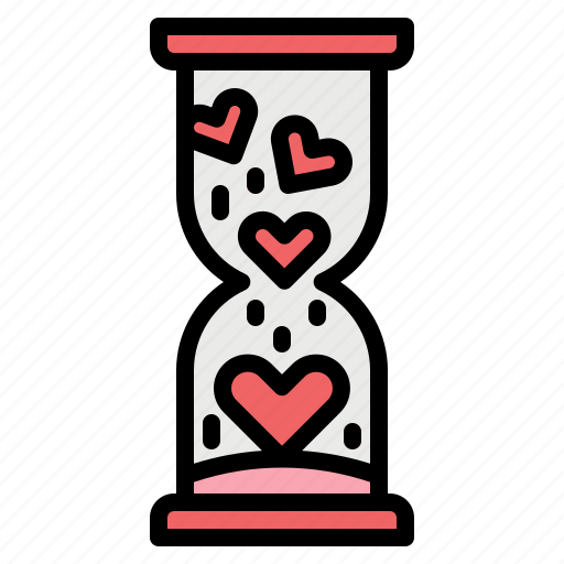Hourglass, love, romance, time, valentines icon - Download on Iconfinder