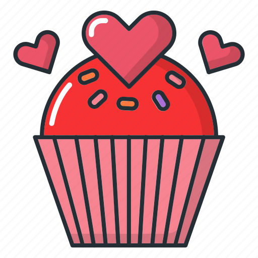 Love, heart, valentine, romance, food, cupcake icon - Download on Iconfinder