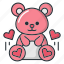 love, bear, teddy bear, heart, valentines 