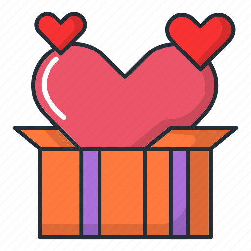 Love, valentines, heart, gift, romantic icon - Download on Iconfinder
