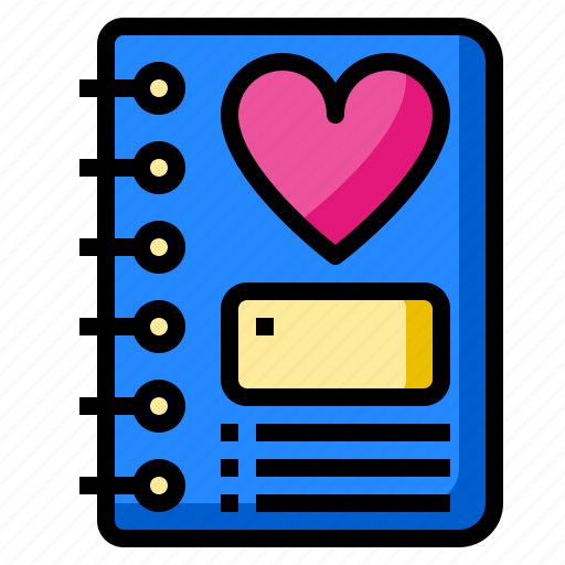Diary, love, happy, dating, heart icon - Download on Iconfinder