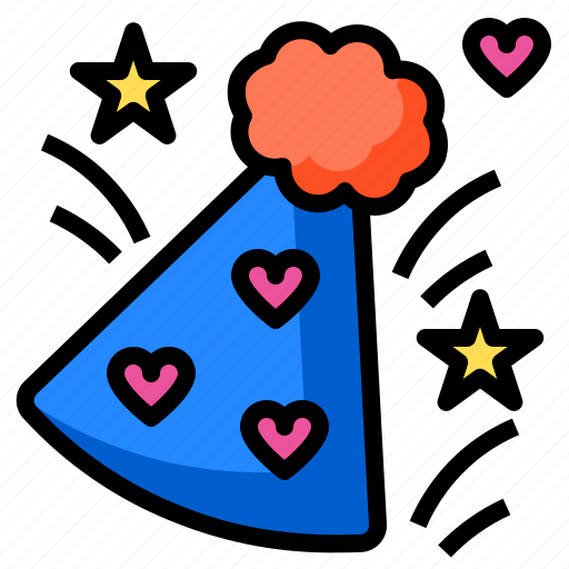 Hat, party, star, happy, heart icon - Download on Iconfinder