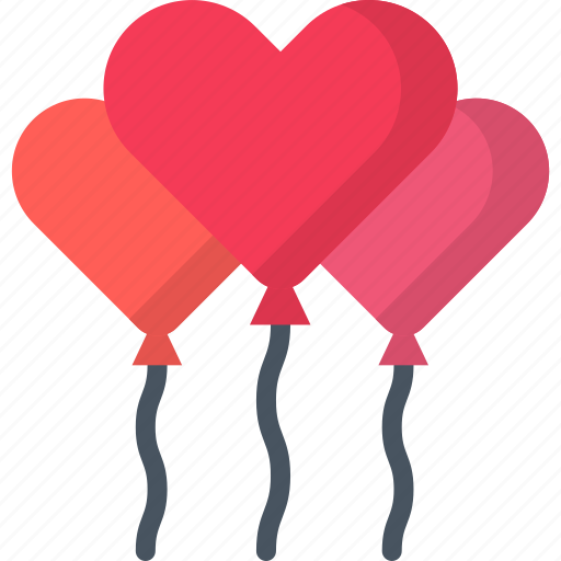 Balloons, anniversary, love and romance, valentines day, celebration, heart, love icon - Download on Iconfinder