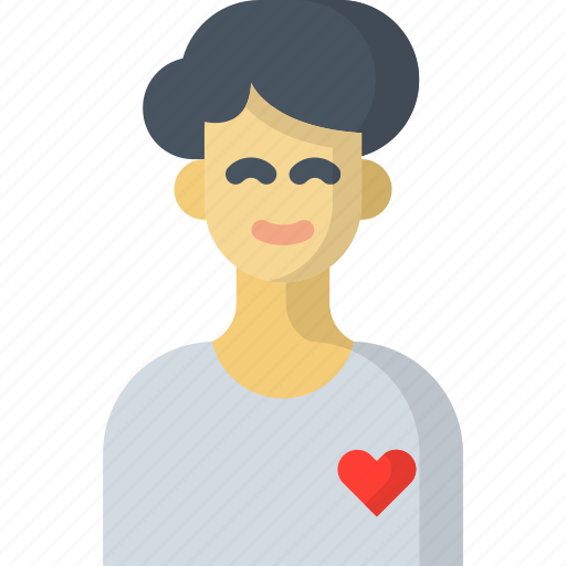 Man, valentines day, guy, young, male, user, heart icon - Download on Iconfinder