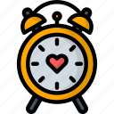 alarm, clock, time and date, valentines day, reminder, alert, heart, love, time
