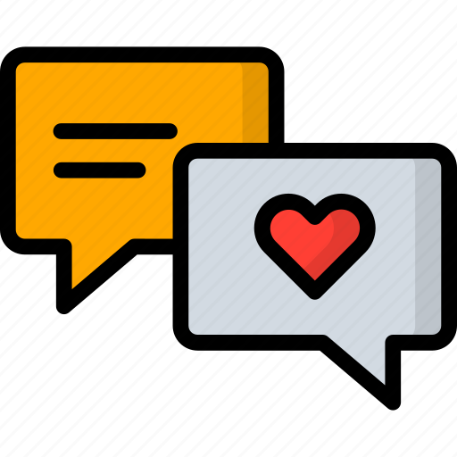 Chat, love and romance, valentines day, conversation, message, heart, love icon - Download on Iconfinder