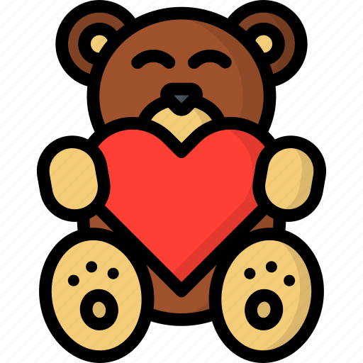 Teddy, bear, love and romance, teddy bear, valentines day, doll, gift icon - Download on Iconfinder