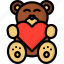 teddy, bear, love and romance, teddy bear, valentines day, doll, gift, heart, love 