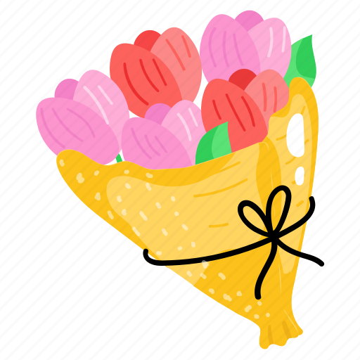 Flowers bunch, bouquet, blooming flowers, floral, beautiful flowers sticker - Download on Iconfinder