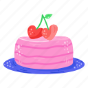 wedding cake, cherry cake, sweet, dessert, confectionery