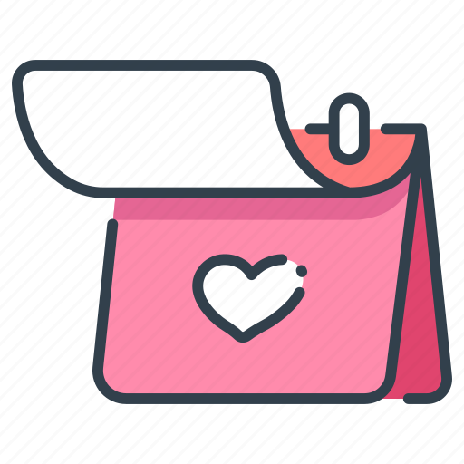 Calendar, date, day, heart, love, valentine icon - Download on Iconfinder