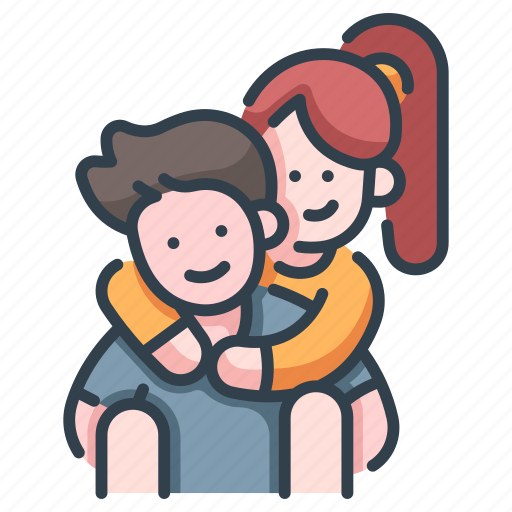 Back, couple, female, happy, lover, man, ride icon - Download on Iconfinder