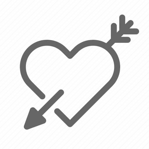 Arrow, cupid, heart, in, love icon - Download on Iconfinder