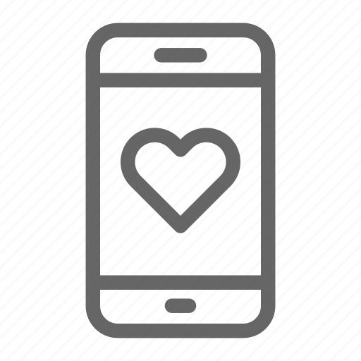 Heart, love, mobile, online icon - Download on Iconfinder