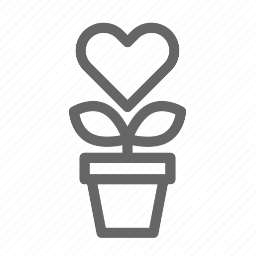 Flower, heart, love, plant icon - Download on Iconfinder