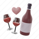 wine, glasses, celebration, anniversary, valentines