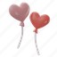 balloons, decoration, love, heart, valentines 