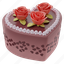 cake, valentines, roses, aniversary, celebration 