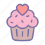 heart, cake, food, cupcake, dessert, valentine 