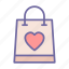 bag, heart, gift, store, valentine, shopping 