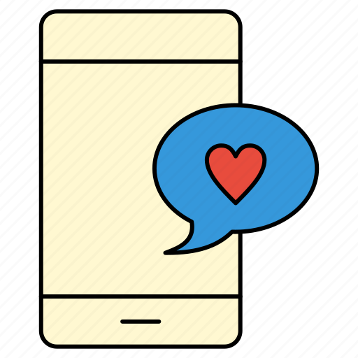 Chat, heart, love, mobile icon - Download on Iconfinder
