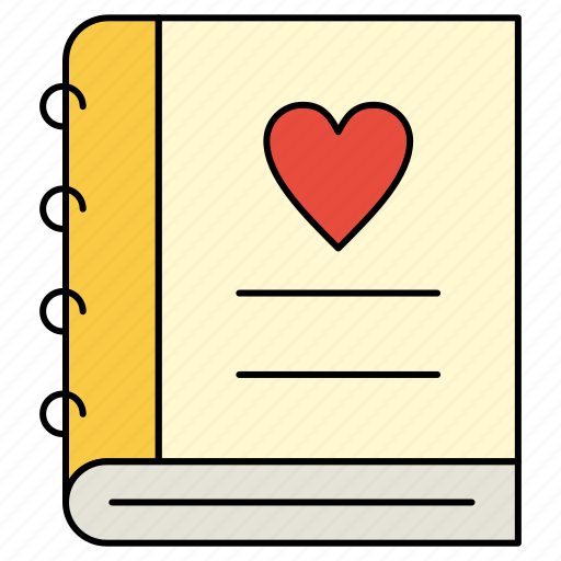 Diary, heart, love icon - Download on Iconfinder