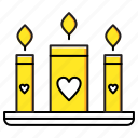 candle, candles, heart, love