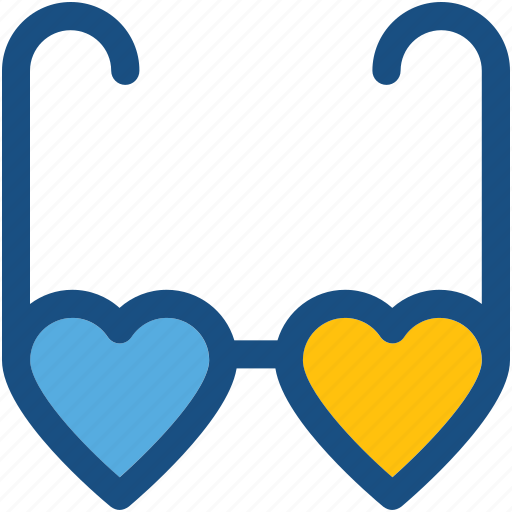 Glasses, heart glasses, shades, spectacles, sunglasses icon - Download on Iconfinder