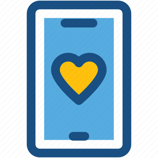 Heart, love chatting, love message, mobile screen, online love icon - Download on Iconfinder