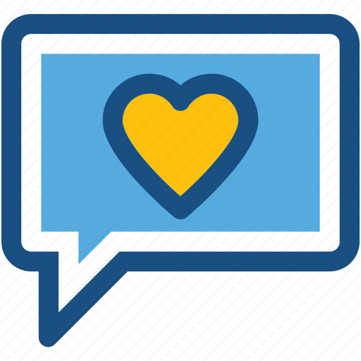 Heart, love chat, love message, romantic chatting, speech bubble icon - Download on Iconfinder