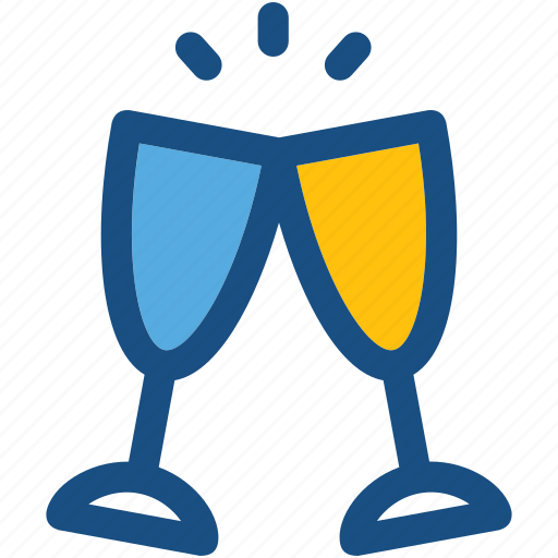 Celebration, champagne glasses, cheers, toasting, wine glasses icon - Download on Iconfinder