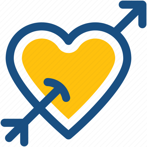 Arrow, broken heart, heart, heart with cupid, heartbreak icon - Download on Iconfinder