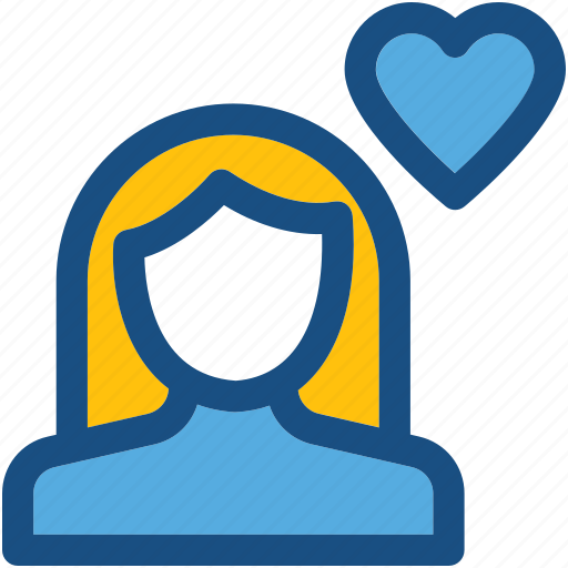 Feeling loved, heart, in love, love, woman icon - Download on Iconfinder