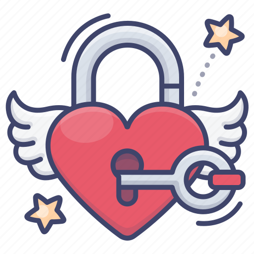 Heart, key, lock, love icon - Download on Iconfinder