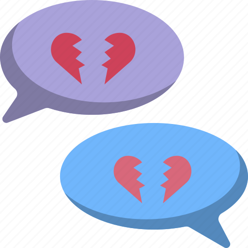 Chat, conversation, divorce, heart, heartbroken, love icon - Download on Iconfinder