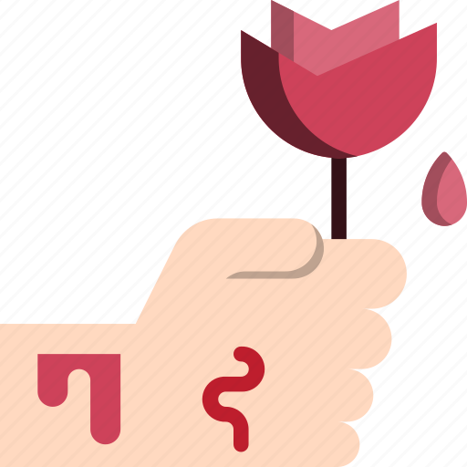 Blood, hand, pain, rose, valentine icon - Download on Iconfinder
