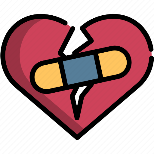 Break, heart, heartbroken, injury, pain, up, valentine icon - Download on Iconfinder