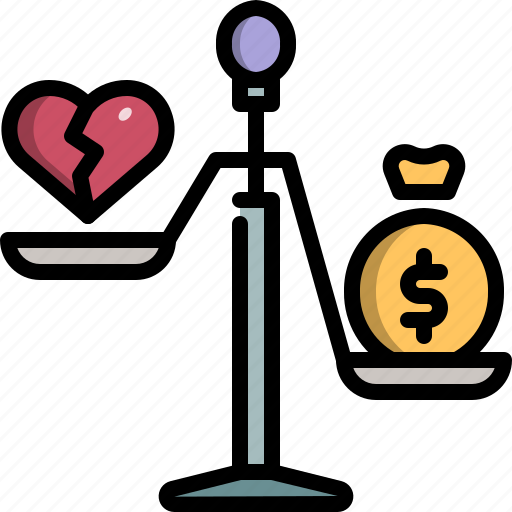 Compare, heart, justice, love, money icon - Download on Iconfinder