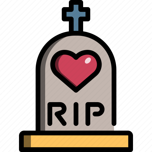 Dead, graveyard, heart, love, rip, tomb icon - Download on Iconfinder